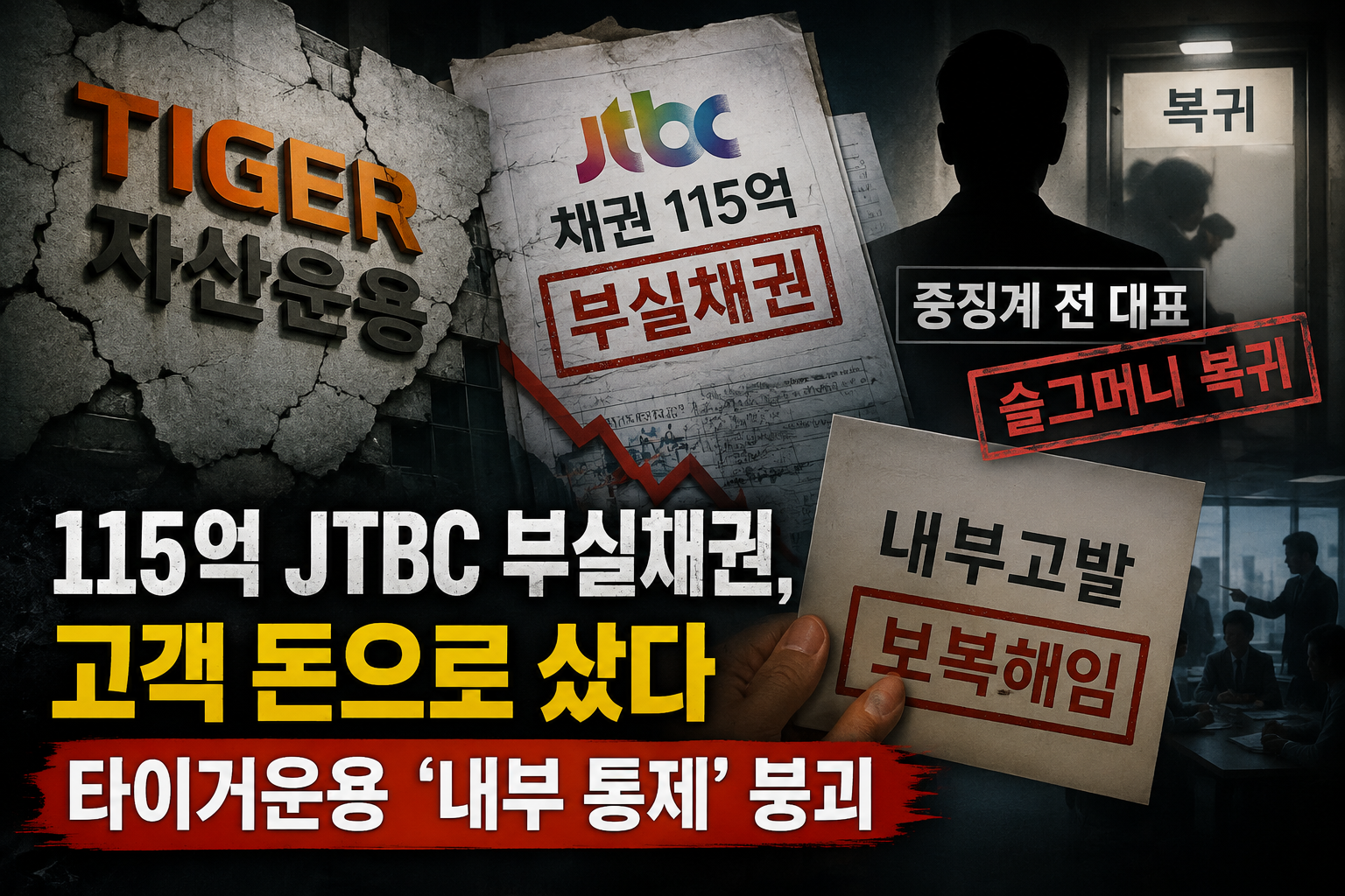 115억 JTBC 부실채권, 고객 돈으로 샀다…타이거운용 ‘내부 통제’ 붕괴