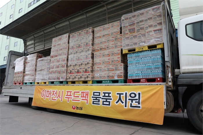 농심, 산불 피해지역에 라면·백산수 지원