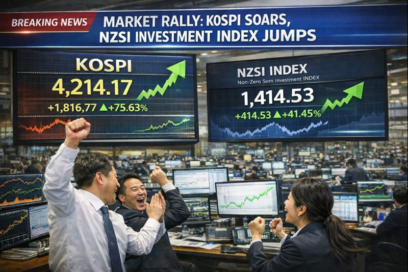12월 31일 휴장 속 2025년 증시 성적표… 코스피 75% 급등, NZSI INDEX 41% 상승